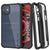 PunkCase iPhone 12 Case, [Spartan Series] Clear Rugged Heavy Duty Cover W/Built in Screen Protector [Black] (Color in image: Black)