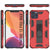 Punkcase iPhone 12 Pro Max Case [ArmorShield Series] Military Style Protective Dual Layer Case Red 