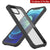 PunkCase iPhone 12 Pro Max Case, [Spartan Series] Clear Rugged Heavy Duty Cover W/Built in Screen Protector [Black] 
