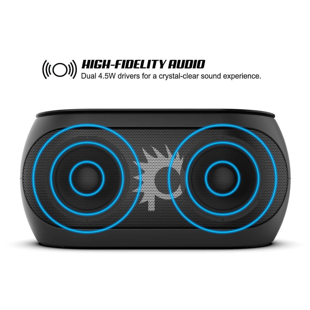 Punkcase SILENCER Powerful and Portable Bluetooth Speaker W/Enhanced Bass TF/SD Card Slot/AUX Input, Hands Free Speakerphone W/Mic 