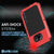 Galaxy S6 EDGE  Case, PUNKcase Metallic Red Shockproof  Slim Metal Armor Case (Color in image: silver)