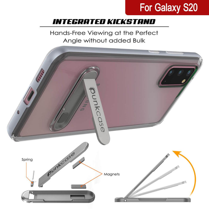 Galaxy S20 Case, PUNKcase [LUCID 3.0 Series] [Slim Fit] Armor Cover w/ Integrated Screen Protector [Silver] (Color in image: Gold)