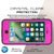 iPhone 8 Waterproof Case, Punkcase [Pink] [StudStar Series] [Slim Fit][IP68 Certified]  [Dirtproof] [Snowproof] (Color in image: red)