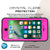 iPhone 7 Waterproof IP68 Case, Punkcase [Pink] [StudStar Series] [Slim Fit] [Dirtproof] [Snowproof] (Color in image: red)