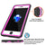 iPhone 8+ Plus Waterproof Case, PUNKcase CRYSTAL Pink W/ Attached Screen Protector  | Warranty (Color in image: red)