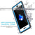Apple iPhone SE (4.7") Waterproof Case, PUNKcase CRYSTAL Light Blue  W/ Attached Screen Protector  | Warranty (Color in image: White)