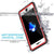 Apple iPhone SE (4.7") Waterproof Case, PUNKcase CRYSTAL Red W/ Attached Screen Protector  | Warranty (Color in image: White)