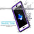 Apple iPhone SE (4.7") Waterproof Case, PUNKcase CRYSTAL Purple W/ Attached Screen Protector  | Warranty (Color in image: White)