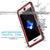 iPhone 8+ Plus Waterproof Case, PUNKcase CRYSTAL Red W/ Attached Screen Protector  | Warranty (Color in image: teal)