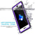 iPhone 8+ Plus Waterproof Case, PUNKcase CRYSTAL Purple W/ Attached Screen Protector  | Warranty (Color in image: red)
