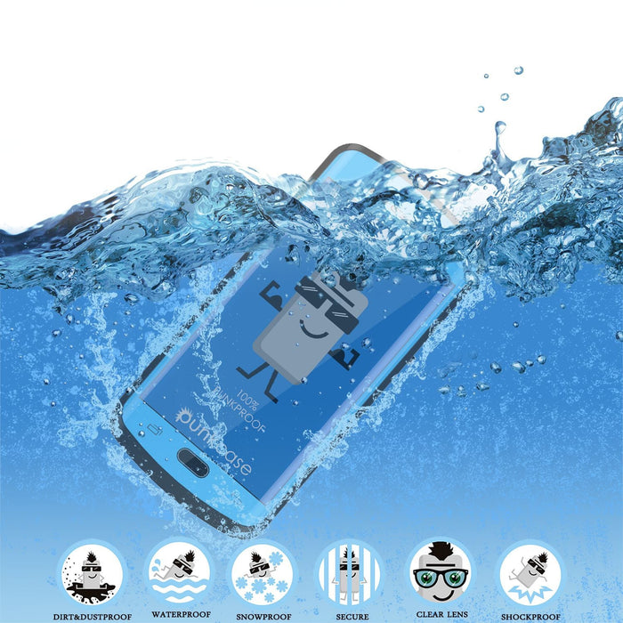 Galaxy s6 EDGE Plus Waterproof Case, Punkcase StudStar Light Blue Series | Lifetime Warranty (Color in image: red)