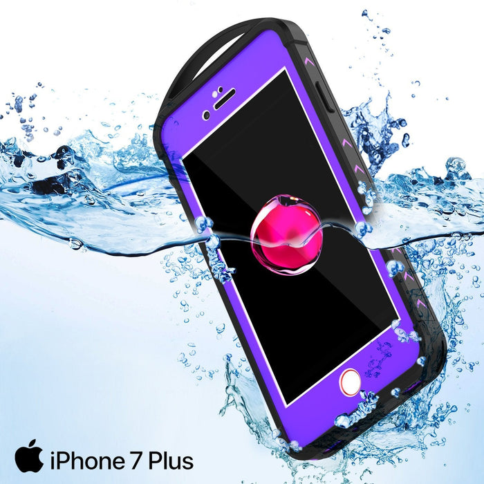 iPhone 8+ Plus Waterproof Case, Punkcase ALPINE Series, Purple | Heavy Duty Armor Cover (Color in image: white)