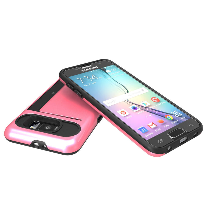 Galaxy S6 EDGE Plus Case PunkCase CLUTCH Pink Series Slim Armor Soft Cover Case w/ Screen Protector (Color in image: Silver)
